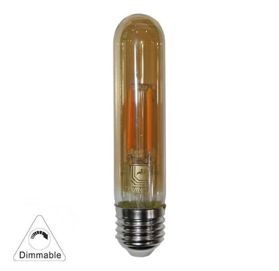 Imagine BEC LED-COG 6W DIMABIL"TUB" L:185mm E27 230V LUMINA calda AURIU