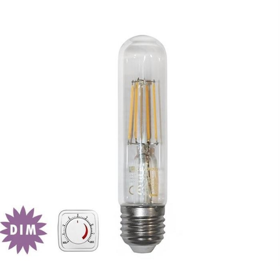 Imagine BEC LED-COG 6W DIMABIL"TUB" L:185mm E27 230V LUMINA calda CLAR