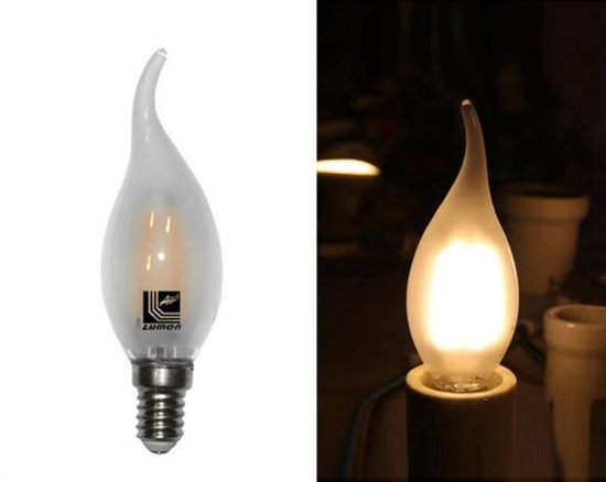 Imagine BEC LED-COG 6W LUMANARE ornament E14 230V LUMINA calda MAT