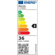 Imagine CORP ALB OVAL CU INTRERUPATOR LED 36W CCT L:1200mm