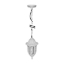 Imagine Corp cu lant policarbonat 931 "PT" h:84cm ALB E27 IP44