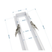 Imagine Rama montaj incastrat in rigips pentru corp SLIM de 18W - alba 630x107