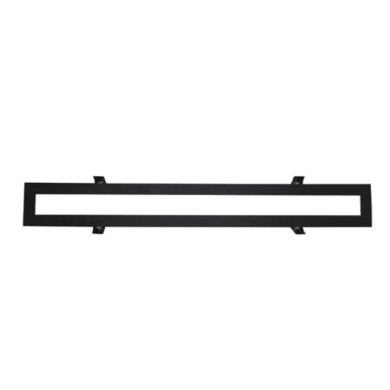 Imagine Rama montaj incastrat in rigips pentru corp SLIM de 18W - neagra 603x107