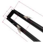 Imagine Rama montaj incastrat in rigips pentru corp SLIM de 18W - neagra 603x107