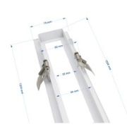 Imagine Rama montaj incastrat in rigips pentru corp SLIM de 36W - alba 1230x107