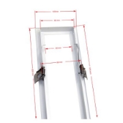 Imagine Rama montaj incastrat in rigips pentru corp de 18W - alba 630x107