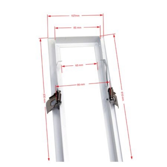 Imagine Rama montaj incastrat in rigips pentru corp de 18W - alba 630x107