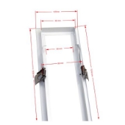 Imagine Rama montaj incastrat in rigips pentru corp de 36W - alba 1230x107