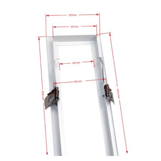 Imagine Rama montaj incastrat in rigips pentru corp de 50W - alba 1530x107