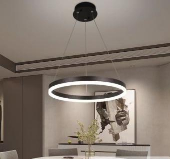 Imagine Lampă suspendată LED 70W 3CCT 2450lm rotundă neagră dimabilă cu telecomandă HARVEY HOROZ 019-083-0070/BLK