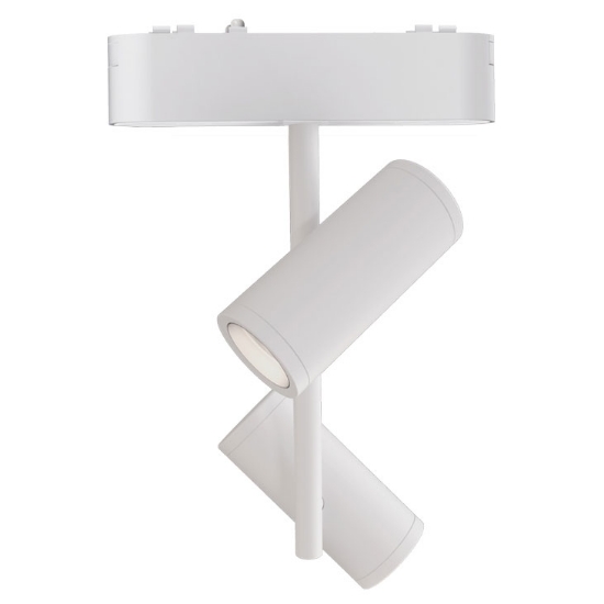 Imagine Spot dublu cu LED 2x8w pentru sina 40VDC lumina alba - alb