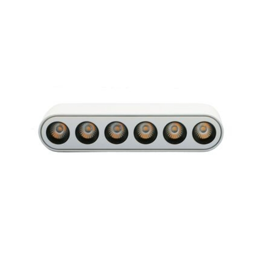 Imagine Corp (lentile la 36 grade) cu LED 6w pentru sina 40VDC lumina calda - alb