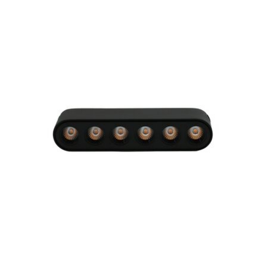 Imagine Corp (lentile la 36 grade) cu LED 6w pentru sina 40VDC lumina calda - negru