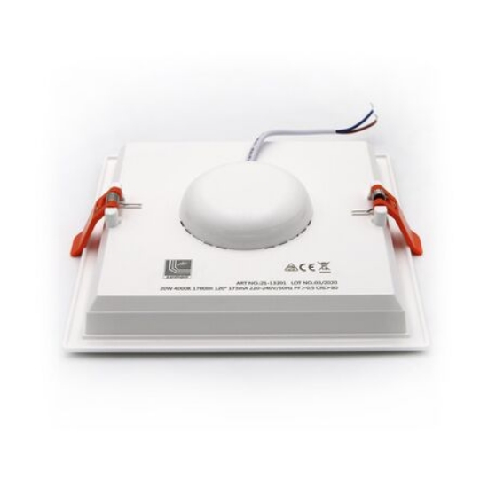 Imagine Corp patrat SLIM alb "ST" cu led 20W lumina rece D:168x168mm (sistem incorporat)