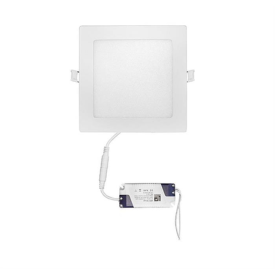 Imagine Corp patrat SLIM alb "ST" cu led 18W lumina alba D:225x225mm