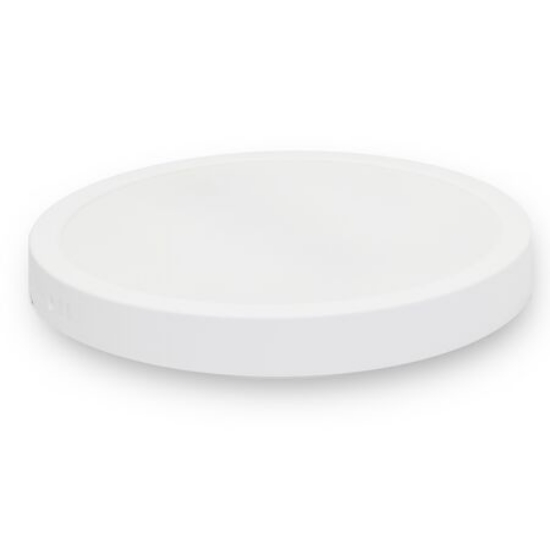 Imagine Plafoniera rotunda din plastic alba cu led 24W lumina rece - IP20