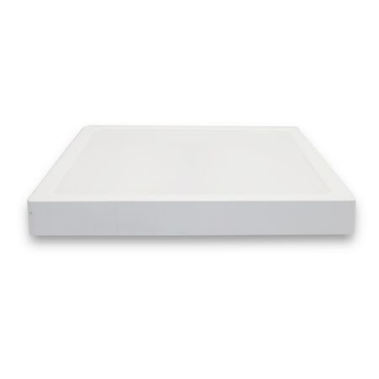 Imagine Plafoniera patrata din plastic alba cu led 18W lumina alba - IP20