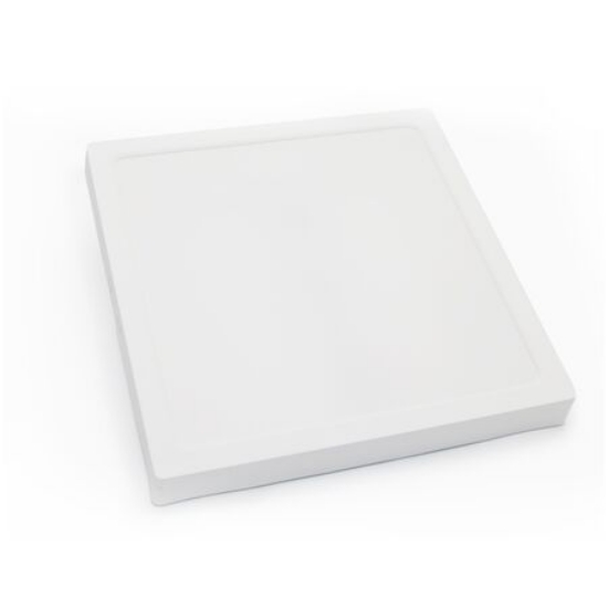 Imagine Plafoniera patrata din plastic alba cu led 18W lumina rece - IP20