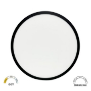 Imagine Plafoniera rotunda neagra cu LED CCT 32W-36W-40W - IP40