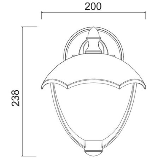 Imagine Aplica de exterior din aluminiu, IP44, rezistentă la apă Negru 9-360721