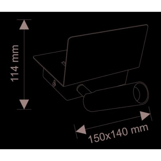 Imagine Aplica 3w & spot 3w & USB cu led lumina calda 230V - alb